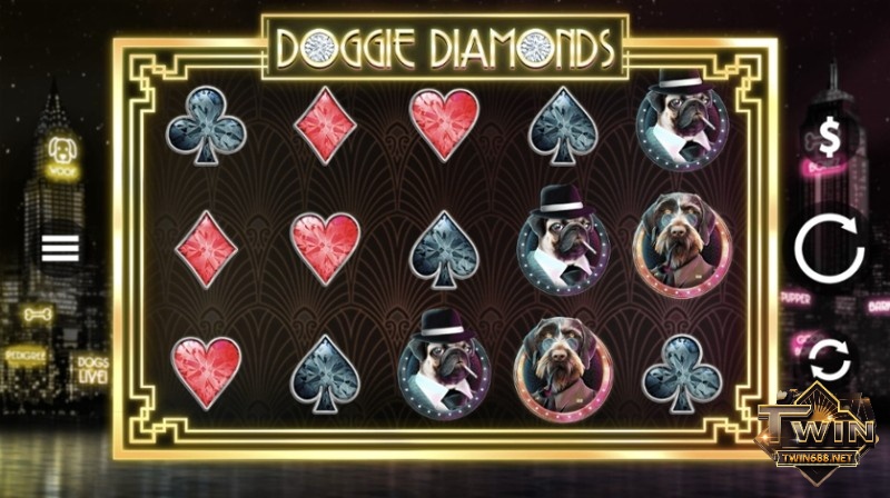 Doggie Diamonds là một video máy đánh bạc có 5 cuộn và 3 hàng