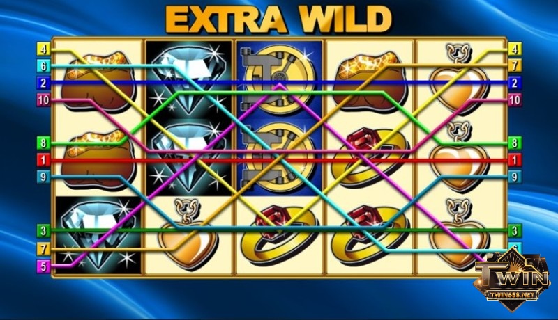 Game Extra Wild slot có 5 cuộn và 5 hàng thanh toán