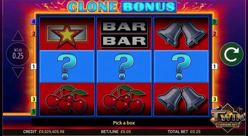 Các biểu tượng tiền thưởng của Clone Bonus được thể hiện bằng các chữ cái ``BONUS”